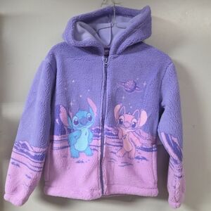 Disney Purple and Pink Stitch Zip Jacket